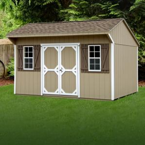 Cottage style storage sheds from from Pine Creek Structures