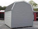 10x12 Dutch Barn Storage Shed with Grey vinyl Siding (Back)